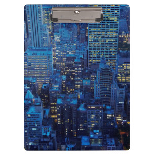 NYC Skyline, high angle view at dusk Clipboard