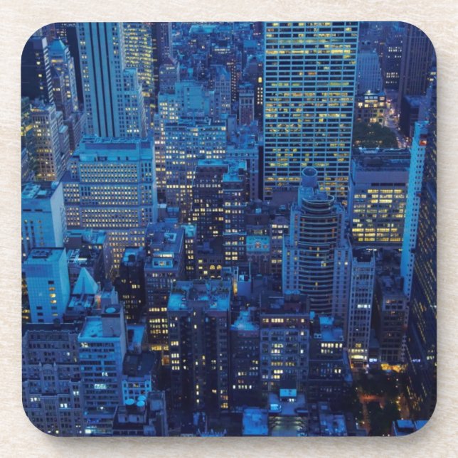 NYC Skyline, high angle view at dusk Coaster (Front)