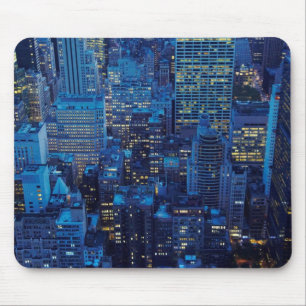 NYC Skyline, high angle view at dusk Mouse Pad