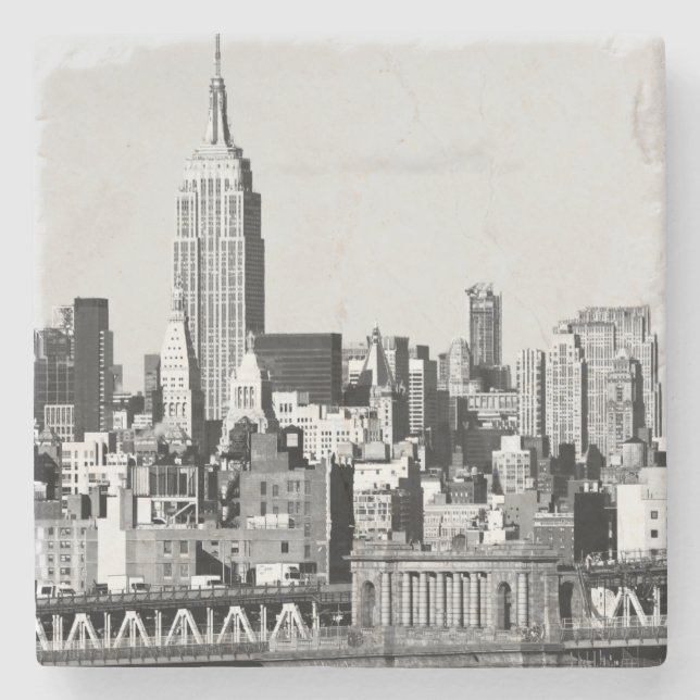 NYC Skyline II Stone Coaster (Front)