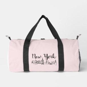 NYC Skyline Illustration Duffle Bag