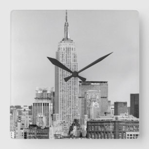 NYC Skyline IV Square Wall Clock