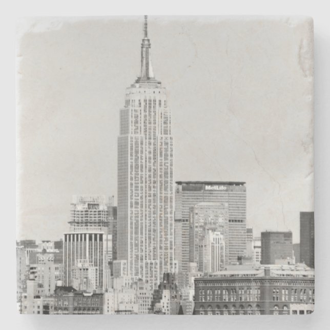 NYC Skyline IV Stone Coaster (Front)