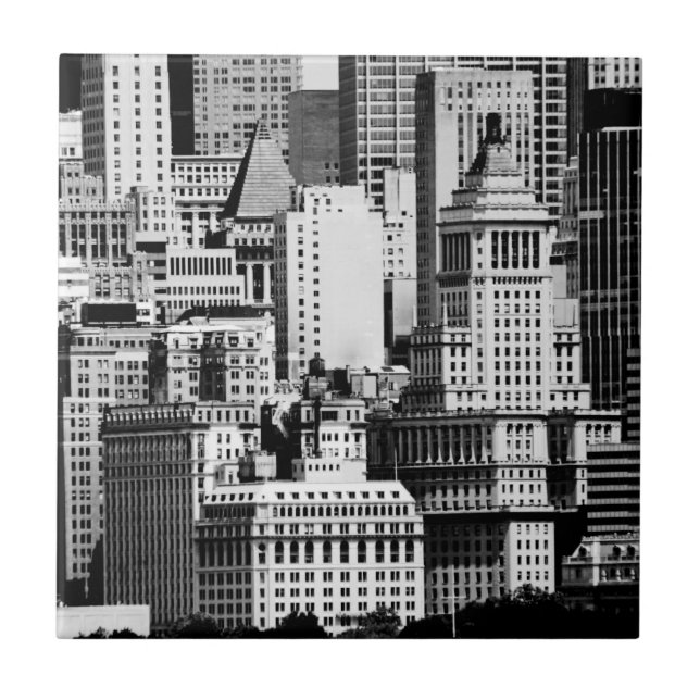 NYC Skyline IX Ceramic Tile (Front)