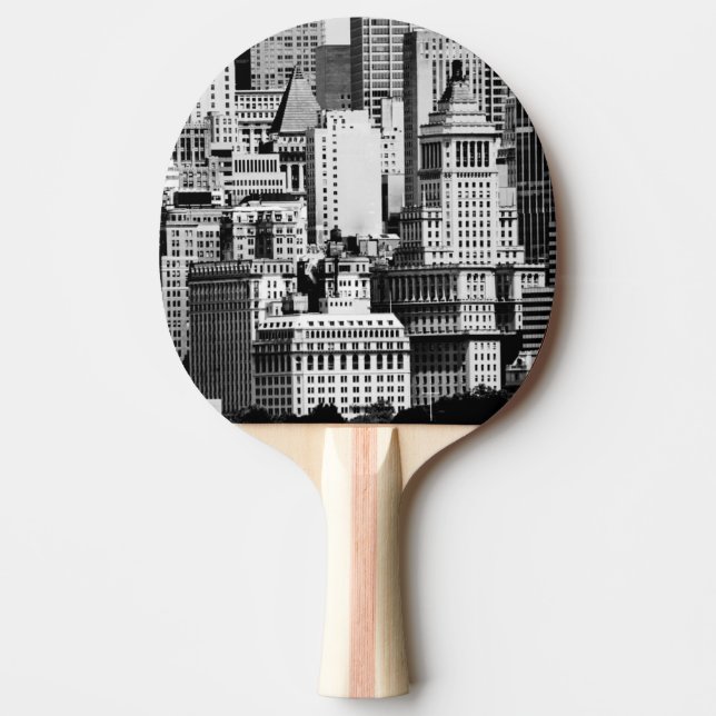 NYC Skyline IX Ping Pong Paddle (Front)