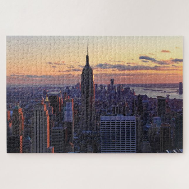 NYC Skyline just before sunset Jigsaw Puzzle (Horizontal)
