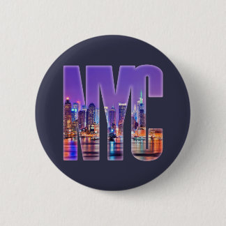 NYC Skyline (Light) 6 Cm Round Badge