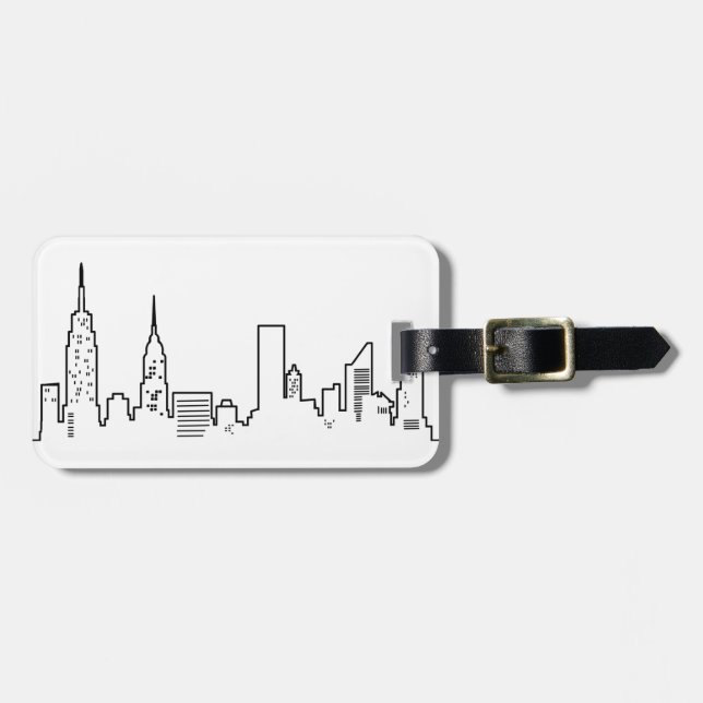 NYC Skyline Luggage Tag (Front Horizontal)
