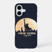 NYC Skyline Statue of Liberty Silhouette