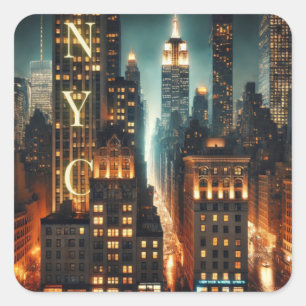 NYC Skyline Sticker – New York City Iconic Landmar