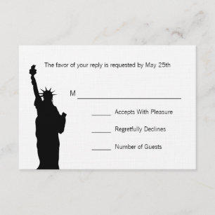 NYC Skyline Wedding RSVP Cards