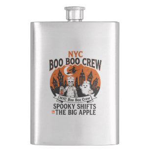 NYC Spooky Shifts In The Big Apple Hip Flask