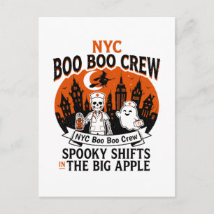 NYC Spooky Shifts In The Big Apple Postcard