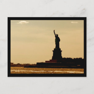 NYC Statue of Liberty Dusk Postcard
