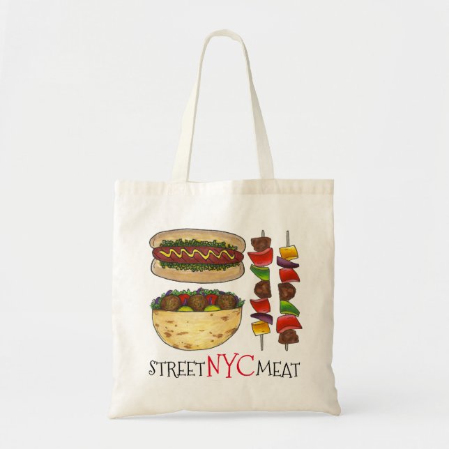 NYC Street Meat New York Falafel Hot Dog Kebab Bag (Front)
