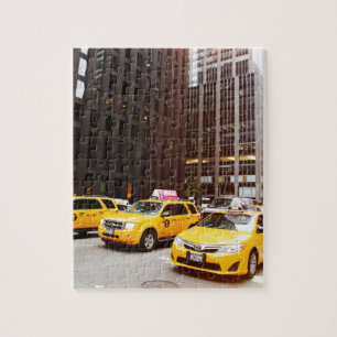 NYC taxi cabs in New York Jigsaw Puzzle