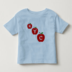 NYC Three Red Apples With Stem And Leaf Toddler T-Shirt