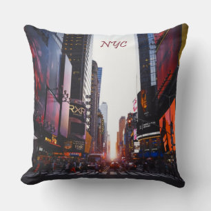 NYC Times Square New York City Cushion