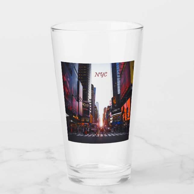 NYC Times Square New York City Glass (Front)