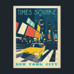 NYC - Times Square Postcard<br><div class="desc">Anderson Design Group is an award-winning illustration and design firm in Nashville,  Tennessee. Founder Joel Anderson directs a team of talented artists to create original poster art that looks like classic vintage advertising prints from the 1920s to the 1960s.</div>
