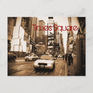 NYC Times Square Taxi Postcard