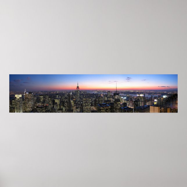 NYC Top of the Rock Panoromaic picture Poster (Front)
