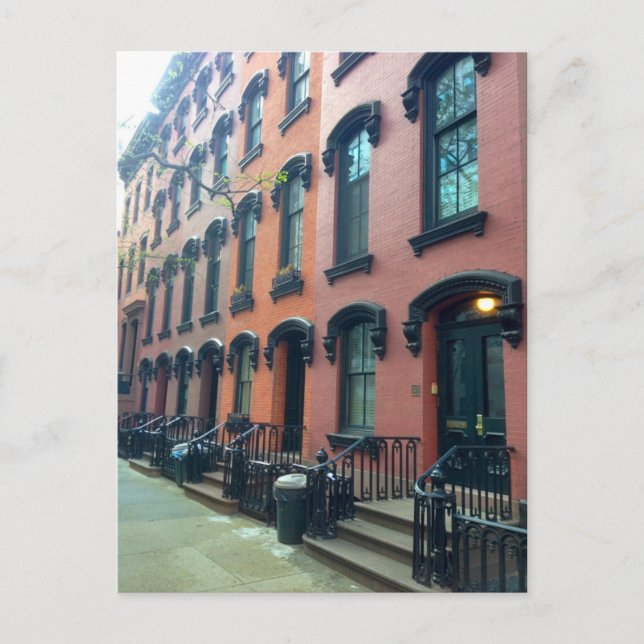 NYC Townhouses, E. 18th Street, Postcard (Front)