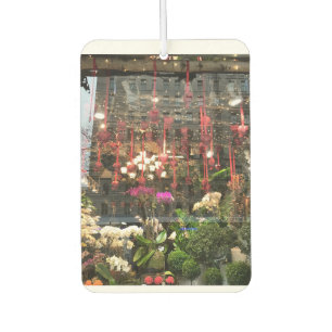 NYC Valentine's Day Heart Flower Shop Window Photo Car Air Freshener