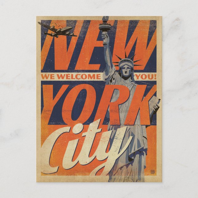NYC - We Welcome You! Postcard (Front)