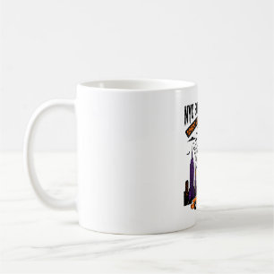 Nyc Witch And Ghost Halloween Night Shift Coffee Mug