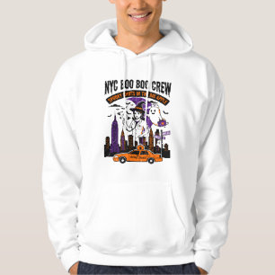 Nyc Witch And Ghost Halloween Night Shift Hoodie