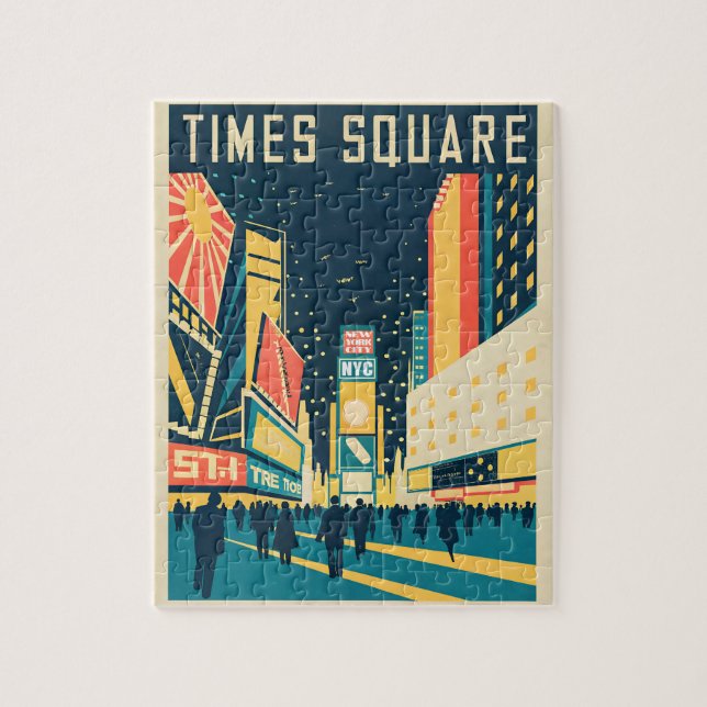 NYC with Stunning Times Square Jigsaw Puzzle (Vertical)