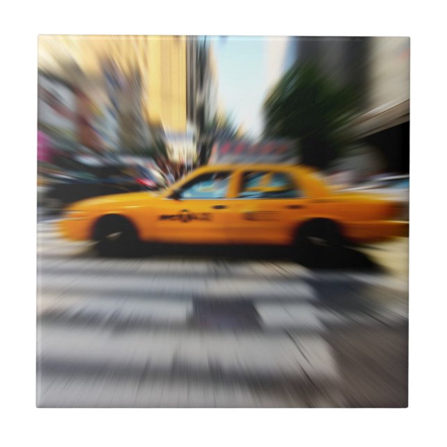 NYC Yellow Taxi Blur Tile (Front)