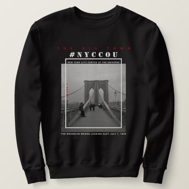 NYCCOU #NYCCOU BROOKLYN BRIDGEb Sweatshirt (Design Front)