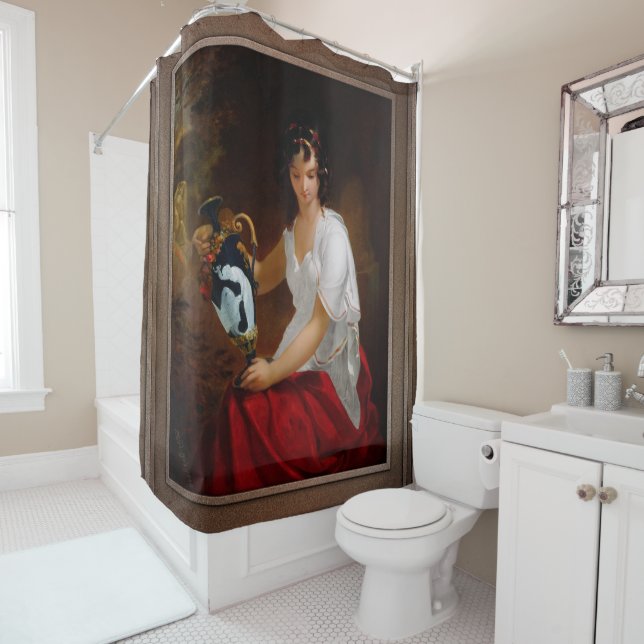 Nydia, The Blind Girl Of Pompeii Shower Curtain (In Situ)
