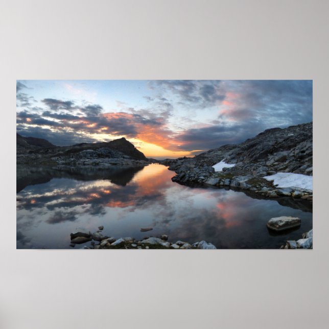 Nydiver Lakes Sunrise 2 - Ansel Adams Wilderness Poster (Front)
