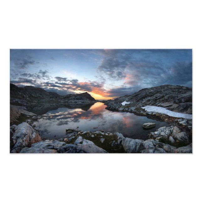 Nydiver Lakes Sunrise - Ansel Adams Wilderness Photo Print (Front)