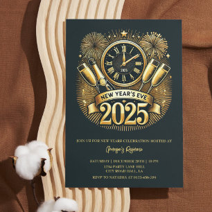 NYE 2025 Invitation Electronic New Years Eve Party