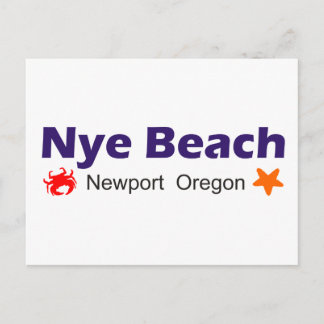 Nye Beach Newport Oregon Postcard