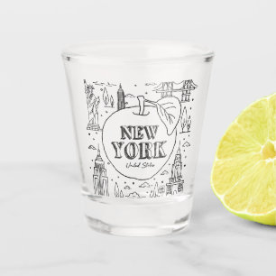 NYE New York Vacation Souvenirs NYC Gift Shot Glass