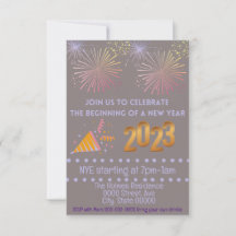 NYE Party Invitation, Customise-able New Years