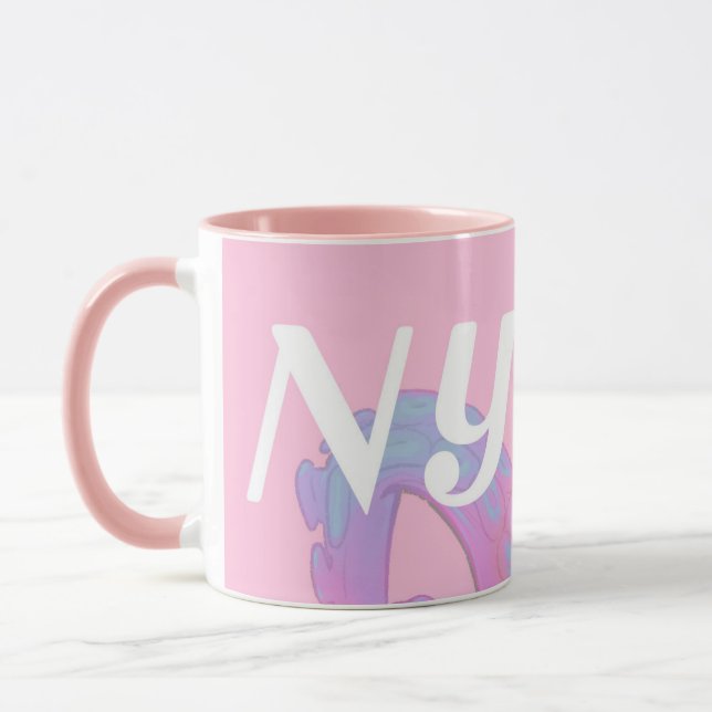 NYGEL Mug (Pink and White) (Left)