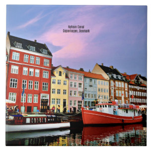 Nyhavn Canal, Copenhagen, Denmark, Ceramic Tile