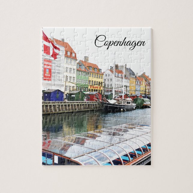 Nyhavn canal in Copenhagen, Danmark Jigsaw Puzzle (Vertical)