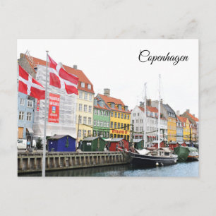 Nyhavn canal in Copenhagen, Danmark Postcard