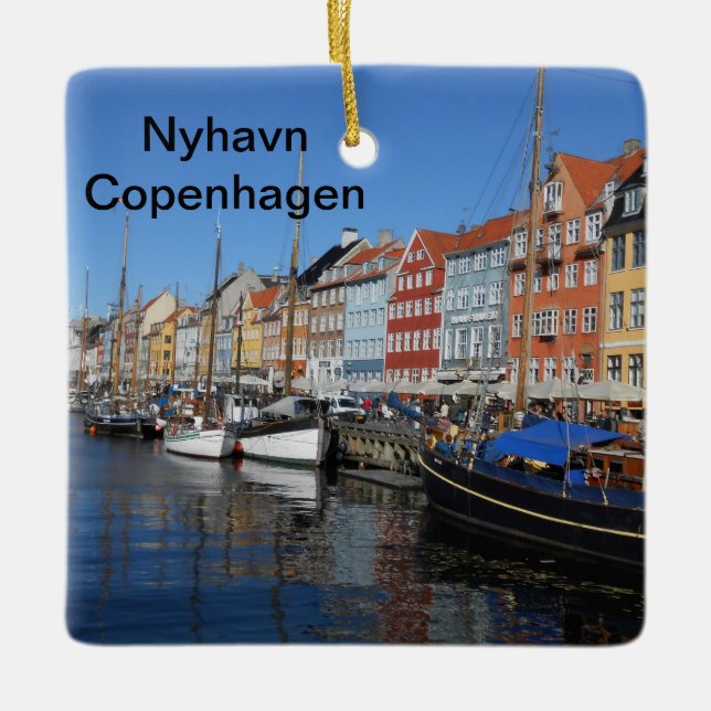 Nyhavn Copenhagen Christmas Tree Ornament (Front)