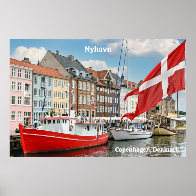 Nyhavn Copenhagen Denmark Poster (Front)