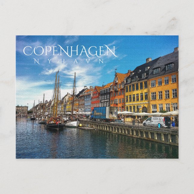 Nyhavn, Copenhagen Postcard (Front)