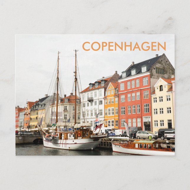 Nyhavn, Copenhagen Travel Postcard (Front)