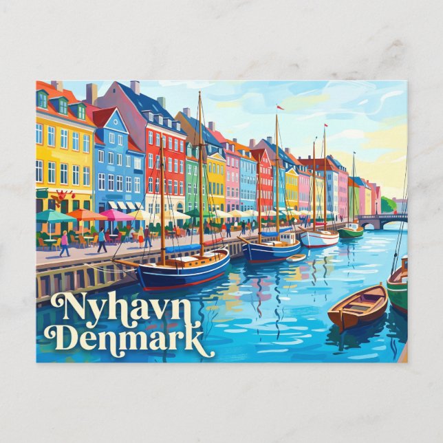 Nyhavn Denmark Postcard (Front)
